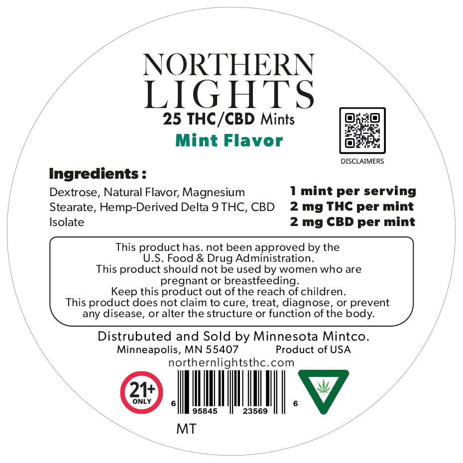 THC/CBD Microdose Mints