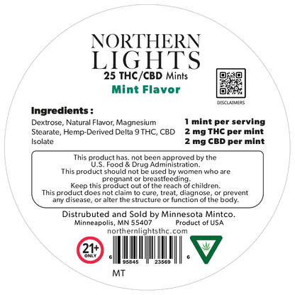 THC/CBD Microdose Mints